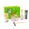 Juego de Té Matcha de Vidrio 7 Piezas Transparente Alto Borosilicato Rosa Set de Caja de Regalo Japonés Tazón para Matcha Batidor de Té Venta al por Mayor