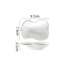 Plato Creativo para Condimentos con Borde Dorado Plato Pequeño para el Hogar Plato de Cerámica para Salsa de Hotel Reposapalillos Plato Multifuncional para Vinagre Plato para Sumergir en Olla Caliente