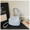 2026 Nova Estrela Bolinhas Tendência da Moda Bolsa de Um Ombro Casual Simples Bolsa Transversal Cor Sólida Estilo Preguiçoso Bolsa para o Dia a Dia