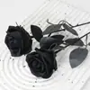 Rosas Artificiales de Terciopelo para Decoraciones de Boda, Flores Falsas, Rosas Búlgaras Transfronterizas, Flores Artificiales para el Día de San Valentín al por Mayor