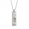Collar Colgante Cuadrado con Incrustaciones de Diamantes del Zodiaco Doce Constelaciones Estilo Vintage Popular Europeo y Americano para Mujer, Joyería de Acero de Titanio Dorado de 18 Quilates
