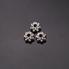 Accesorios de Joyería DIY Plata Tibetana 6/8mm Espaciador de Bandeja de Flor Colgante Agujero Recto Cuentas Espaciadoras de Codo Accesorios para Pulsera Collar Hechos a Mano