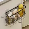 Ímã de Geladeira Multifuncional Suporte de Absorção para Filme Plástico Prateleira de Armazenamento de Cozinha Sem Furos Artefato de Armazenamento para Filme Plástico Armazenamento