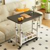 Mesa de Noche Móvil para Hogar Dormitorio Sala de Estar Sofá Mesa Perezosa Mesa de Comedor de Noche Mesa de Computadora Simple Elevable