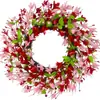 Amazon Transfronterizo Producto Nuevo Multicolor Flor Artificial Tulipán Corona Colgante de Puerta Romántica Corona de Tulipán Rosa