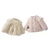 Chamarra de algodón acolchada para bebé, top acolchado grueso, abrigo cálido para niñas, 120g, abrigo de otoño/invierno para bebés y niños pequeños para niñas