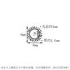 Atacado Contas Espaçadoras Torcidas de Prata Esterlina S925, Acessórios de Pulseira DIY Escurecidos, Contas Espaçadoras Planas com Borda Torcida de Prata 925 4mm