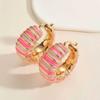 TEMU Aretes Explosivos Personalizados Redondos con Diseño de Pintura al Óleo Simples Elegantes Aretes Creativos Estilo Europeo y Americano para Mujeres