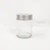 Botella de Crema Transparente de 150 ml Taza para Velas Botella de Vidrio Transparente Sellada Botella Muestreadora para Reempaque de Cosméticos Crema para Ojos