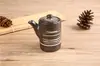 Configuração de Mesa Japonesa Peça Quatro Tigela de Arroz para Restaurante de Sushi Xícara de Chá Prato Lateral Preto Cozinha Japonesa Coreana Descanso de Hashi de Cerâmica Bule