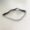 Moda Corea del Sur cinturón elástico negro para traje cadena de metal decorativa para cintura de vestido suéter cadena de cintura para mujer