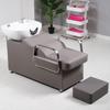 Cama de Lavado Semi-Reclinable al por Mayor para Salones de Belleza, Cama para Cortar y Lavar el Cabello, Sillón de Lavado para Salón de Belleza, Cama de Terapia Capilar con Masaje