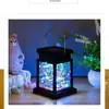 Lanterna de Pátio Externa Alimentada por Energia Solar, LED Retro à Prova d'Água para Jardim, Portátil, Luz Noturna Ambiente com Controle Inteligente