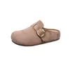 Mules slip-on estilo Birkenstock com aumento de altura interna, chinelos novos de verão com sola grossa e bico fechado para uso externo, sapatos Birkenstock femininos