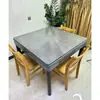 Modelo Nuevo Mesa de Mahjong Placa Cubierta Engrosada Antiescaldado Resistente al Desgaste Impermeable Mesa de Comedor Mesa de Mahjong Mesa Cuadrada de Madera