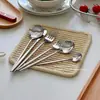 Faca, Garfo, Colher para Comida Ocidental, Colher de Sobremesa, Talheres para Chá da Tarde Estilo Ins, Colher Pequena, Colher de Café da Manhã