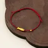 Nuevo Brazalete Exquisito de Calabaza con Diamantes Completos Estilo Retro Chino para Mujer, Cordón Rojo de Doble Capa, Tendencia Nacional, Estilo Lujo Ligero, Brazalete de Instagram