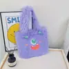 Lindo monstruo de dibujos animados divertido Bolsa de Peluche Nueva estudiante japonesa dulce gran capacidad bolso de hombro bolso de mano