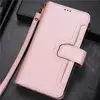 Adecuado para Huawei P40Lite Carcasa de Cuero tipo Billetera abatible Mate20 Soporte para Tarjetas con Correa para el Cuello Carcasa para Teléfono Móvil