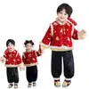 Roupa de Aniversário de Inverno 2026 para Crianças Hanfu, Estilo Chinês Tradicional Festiva de Ano Novo Traje Tang Espesso para Bebês
