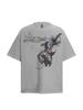 Camiseta de Manga Corta Retro Rockera Americana Verano Hombres y Mujeres Marca de Tendencia Holgada Vintage Nicho Pareja Top