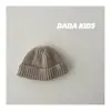 Coreano Ins Primavera Novo Bebê Chapéu De Lã Fino Malha Melão Chapéu Retro Estilo Ocidental Infantil Pulôver Cap para Homens