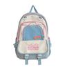 Estilo coreano nicho contraste de cores mochila fofa para mulheres novo estudante mochila casual de grande capacidade mochila leve para viagem dupla