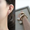 Pendientes de circonita de estilo coreano, nuevos y sencillos, de diseño de nicho, de alta gama, a la moda, combinables, ligeros y de lujo, al por mayor