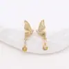 Materiales Base para Aretes de Perla de Madre Chapados en Cobre Zongxing para Aretes Hechos a Mano de Trébol, Estrella y Mariposa con Base de Incrustación de Jade