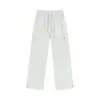 Pantalones personalizados/forrados de polar para otoño e invierno, impermeables y cortavientos, pantalones de trabajo holgados rectos de moda para hombre, estilo grueso