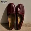 Zapatos Planos de Cuero Genuino Estilo Ballet para Mujer 2026 Nuevo Estilo Otoño No Cansan los Pies Mary Janes Suela Suave Mocasines Slip-on