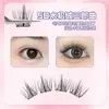 Pestañas Postizas de Visón de Terciopelo 5D Capas Esponjosas Sin Pegamento Pestañas Postizas Segmentadas de Mechones Individuales Look Desordenado Perezoso