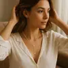 Novo Produto Amazon Transfronteiriço: Colar Longo Dourado em Formato de Y para Mulheres, Colar Lasso Fashionável e Único
