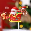 Decoração de Bolo de Natal para Celebridade da Internet 2025 Sino Papai Noel Boneco de Neve Decoração de Sobremesa de Confeitaria Plug-in
