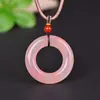 Flor de Melocotón Natural Donut Relleno Manzana Nube Auspiciosa Candado Colgante de Jade Anillo de Paz Colgante Suministro en Vivo Suministro de Comercio Exterior