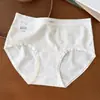 9917 Ropa Interior de Mujer de Algodón Puro con Puntos de Colores Estilo Coreano, Suave y Lisa, Puntos de Colores, Algodón Grado A, Algodón Puro, Entrepierna Extendida, Antibacteriano 10A