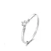 Anillos de Pareja para Hombres y Mujeres, Sencillos y de Alta Gama, Par de Anillos de Zirconia con Seis Garras Incrustados de Diamantes, Anillos Abiertos Modernos y Creativos