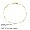 Pulsera de Cadena Redonda de Serpiente Coreana Pulsera de Acero Inoxidable Chapado en Oro Joyería de Moda para Hombres y Mujeres Pulsera Fina Lote