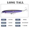 Señuelo Lure Ghost Pencil Sumergido de Lanzamiento Largo, Anzuelo Cuádruple con Ranura de Sangre, Cebo Falso, Productos para Equipo de Pesca de Lubina