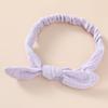 Diadema de Orejas de Conejo de Algodón Puro Diadema Anudada de Fontanela para Niñas Europeas y Americanas Diadema de Ala Ancha para Bebé Lazo para Niños Diadema para Niños