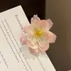 2026 Nuevo Pinza de Pico de Pato Floral de Alta Gama para la Costa con Pasador de Flor de Peonía Simulada, Accesorio para el Cabello de Estilo Vacacional para el Lado