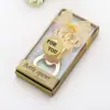 Suministros personalizados para bodas europeas y americanas Regalo de agradecimiento de boda Regalo práctico Abrebotellas dorado con corona de cerveza creativo
