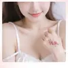 Pegatinas de Tatuaje de Flor de Cerezo Rosa para Mujeres, Impermeables y de Larga Duración, Clavícula y Muñeca, Estilo Chino, Estilo Antiguo, Flores Pequeñas Frescas Coloridas, Hermosas