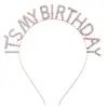 Festa de Aniversário Transfronteiriça Faixa de Cabeça com Strass É Meu Aniversário Faixa de Cabeça com Letra Nova para Meninas Acessórios Yiwu