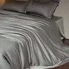 Juego de ropa de cama de cuatro piezas de color sólido, 100 unidades, doble capa, 500 hilos, algodón de fibra larga, tacto de lujo ligero de alta gama, sábana, funda de edredón, algodón puro, ropa de cama de algodón