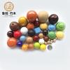 Yuehuoluban Madera Maciza Redonda de Madera Colorida Artesanía de Madera de Alta Calidad Cuenta Redonda de Madera Perforada Haya Loto Redonda de Madera