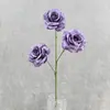3 Rosas de Diamante Artificiales para Ceremonia de Boda, Arreglos Florales, Decoraciones de Jarrones para Restaurante, Flores Falsas, Accesorios de Fotografía