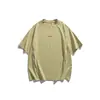Ropa para Hombre Beijie 2026 Verano Nuevo Estilo Camiseta de Manga Corta Desestructurada con Puntada de Contraste Manga Raglán Estampada Top de Media Manga Camiseta