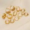 Brincos de Titânio com Banho de Ouro de Alta Qualidade Normcore Transfronteiriços Europeus e Americanos para Mulheres Estilo Ins Luxo Acessível Versáteis Prontos para Venda