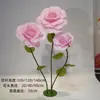 Rosa de papel flor artificial gigante decoración de escaparate de centro comercial accesorios de decoración de suelo para bodas